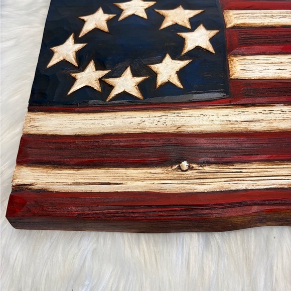 Rustic American Flag Wall Art - Picture 2 of 7